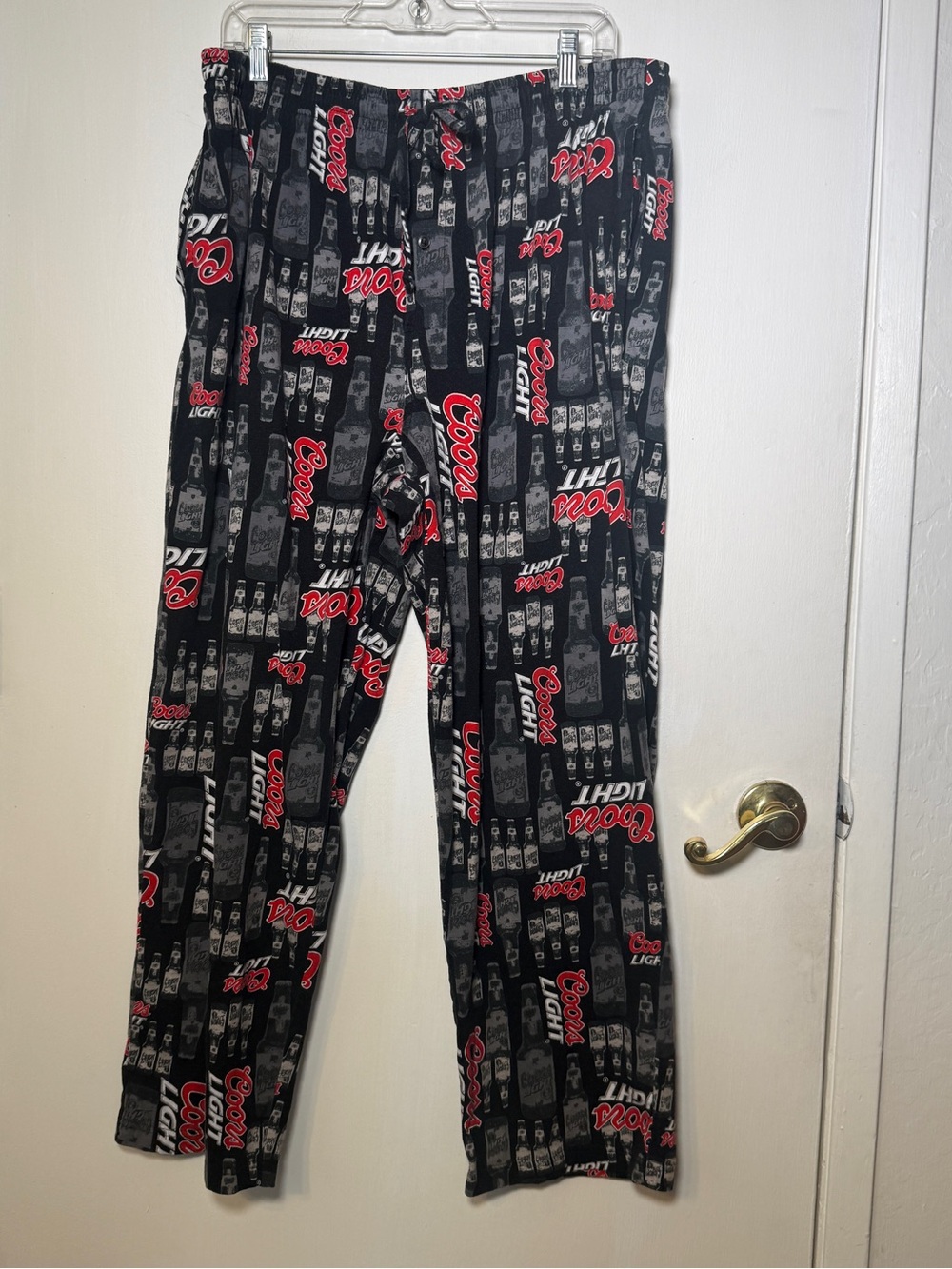 Coors Light Black Red White Logo Lounge Pajama Pants XL